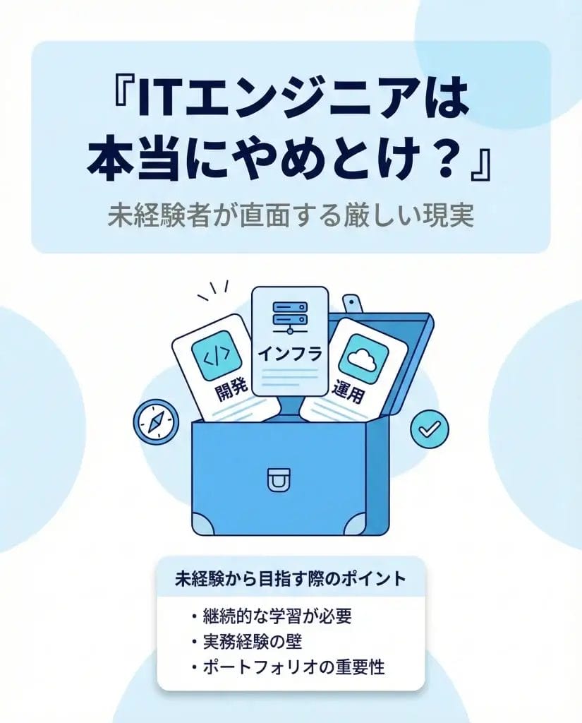 ITエンジニアは本当に「やめとけ」？未経験者が直面する厳しい現実