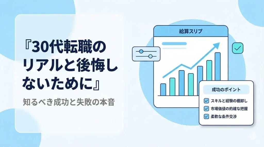 30代転職のリアルと後悔しないために知るべき成功と失敗の本音（体験談・企業視点）