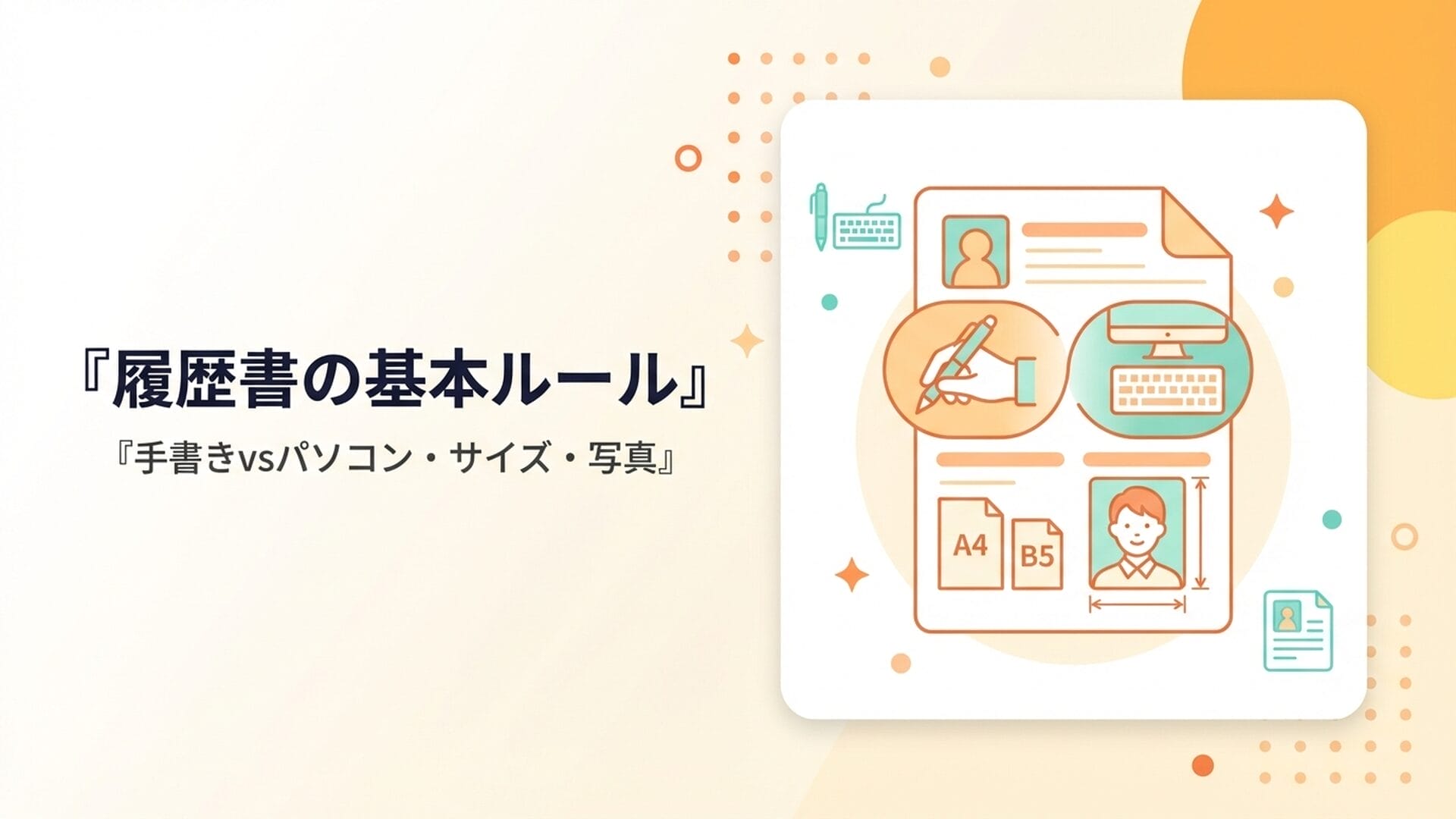 履歴書の基本ルール